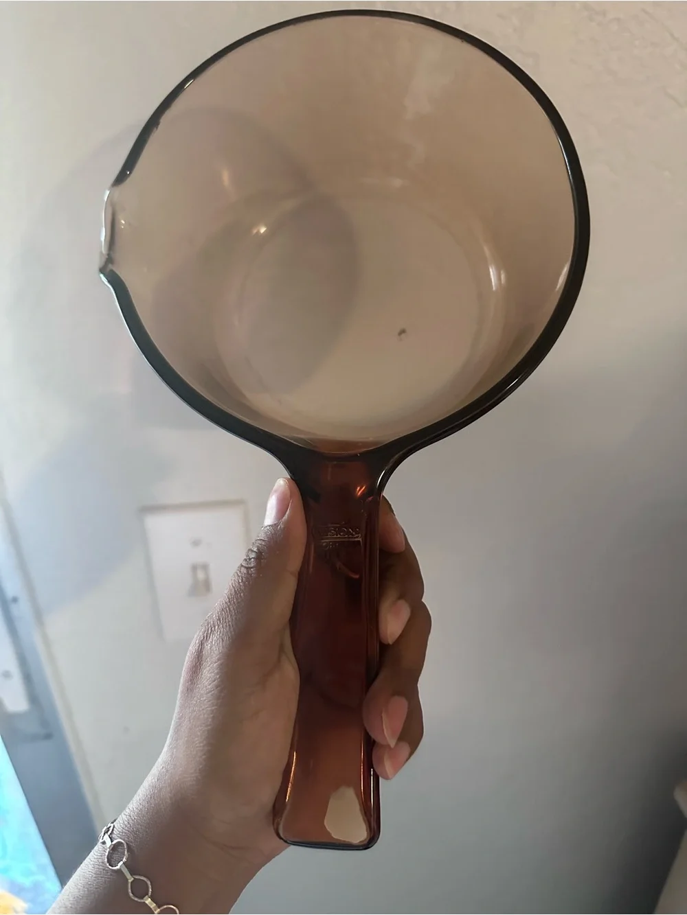 Pyrex Amber Glass Saucepan with Lid